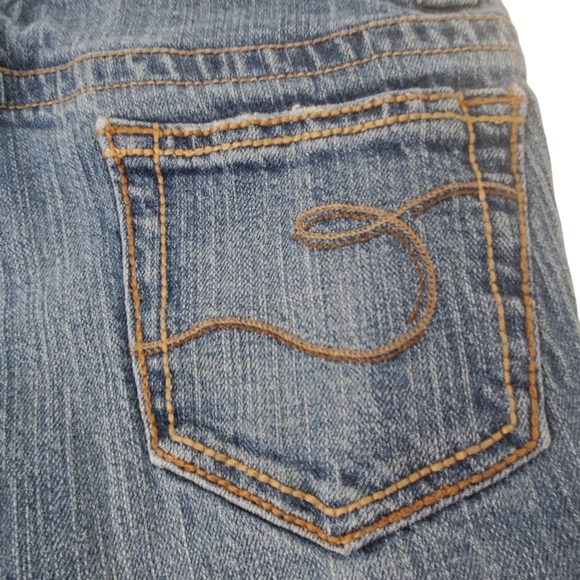 CALVIN KLEIN JEANS Ultra Low Cut Off Jean Shorts Denim Sz 27 Blue Faded - Picture 4 of 7